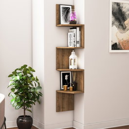 Hanah Home Estantería de Pared Walnut